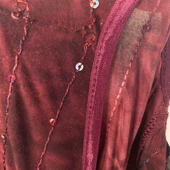 Sami & Jo Whimsigoth Purple Red Sparkly Dress Small Fairy Burnout Y2K Grunge - Picture 7 of 10